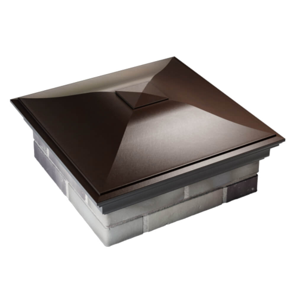 Колпак Zking Монблан Коричневый на столб 2х2 кирпича (515х515мм) Первоуральск фото