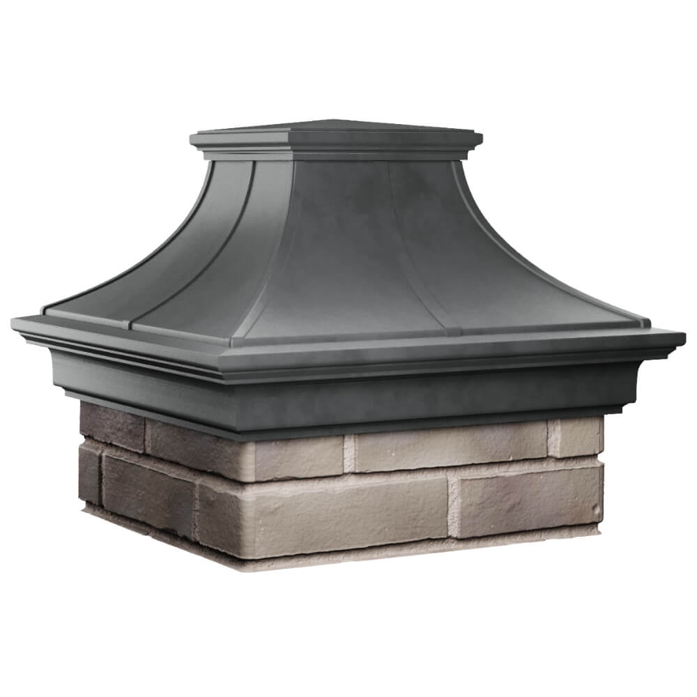 Колпак Zking Монблан Премиум Серый на столб 1.5х1.5 кирпича (385х385мм) в Первоуральске фото