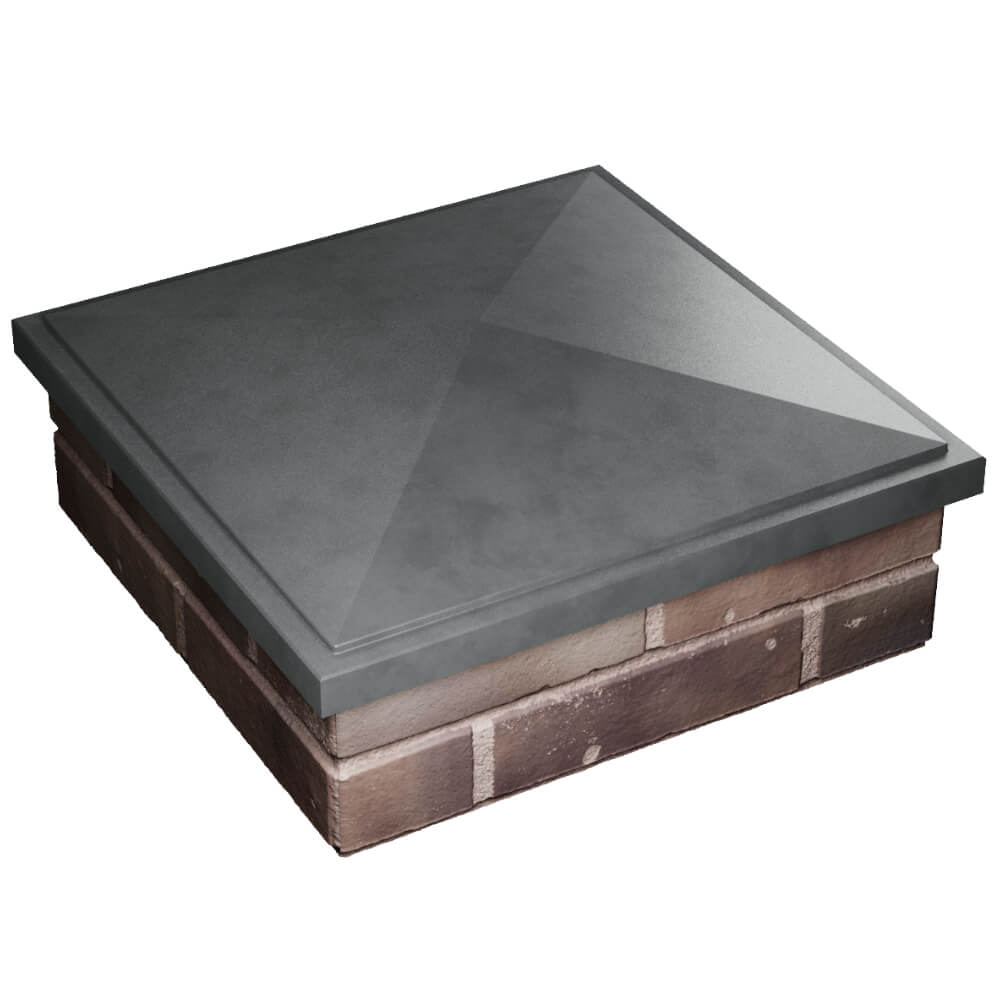 Колпак Zking БонаМоно Серый на столб 2х2 кирпича (515х515, 530х530мм) в Первоуральске фото