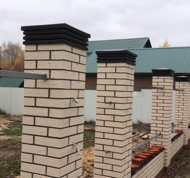 Колпак Zking Бона ХайТек Коричневый на столб 1.5х1.5 кирпича (385х385мм) в Первоуральске фото