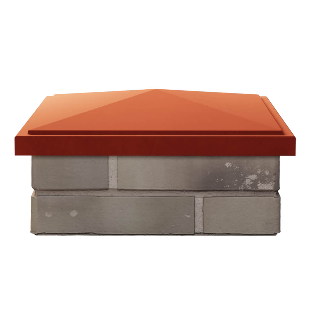 Колпак Zking БонаМоно Красный на столб 1.5х1.5 кирпича (385х385, 400х400мм) Первоуральск фото