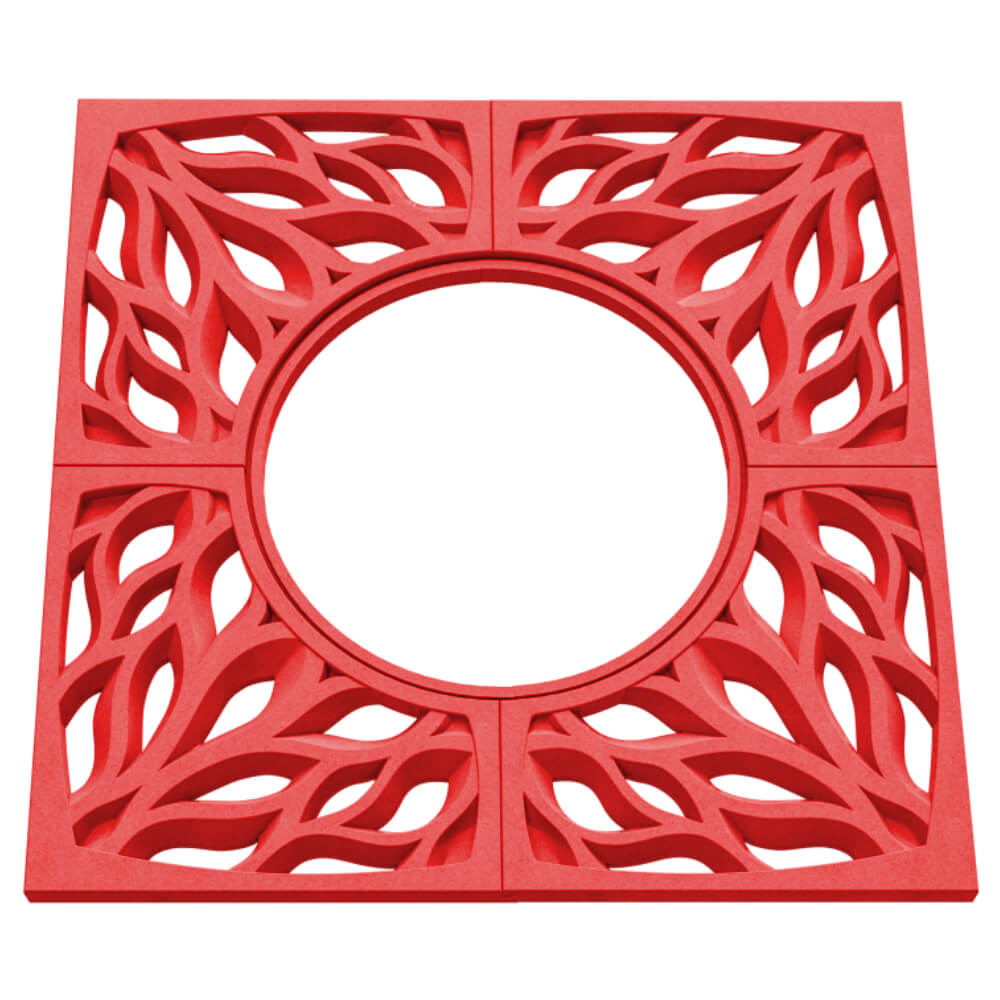 Приствольная решетка для дерева ZKING CRUST 1.2х1.2м Красная в Первоуральске фото