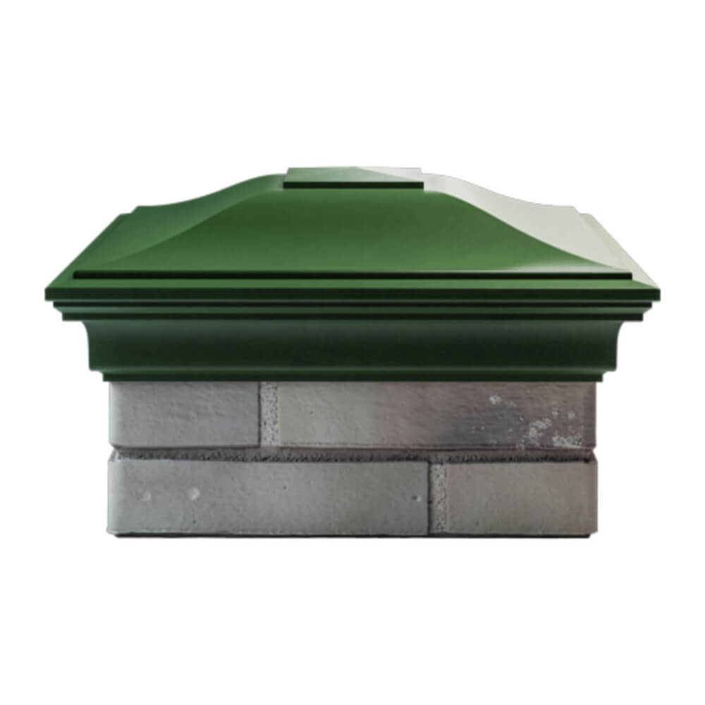 Колпак Zking Монблан Зеленый на столб 1.5х1.5 еврокирпича 0.7НФ (355х355мм) Первоуральск фото