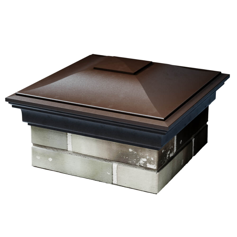 Колпак Zking Монблан Коричневый на столб 1.5х1.5 кирпича (385х385мм) в Первоуральске фото