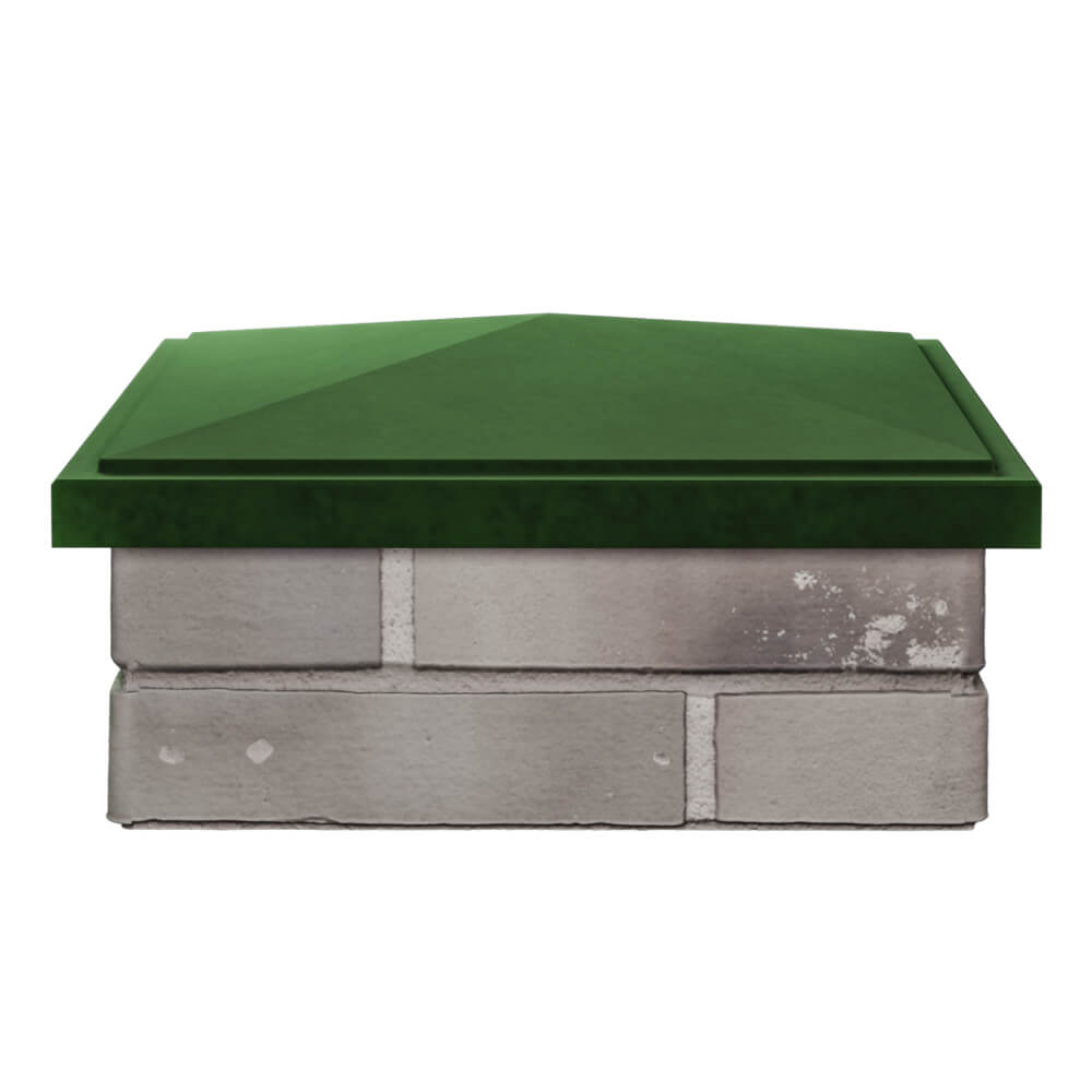 Колпак Zking БонаМоно Зеленый на столб 1.5х1.5 кирпича (385х385, 400х400мм) Первоуральск фото