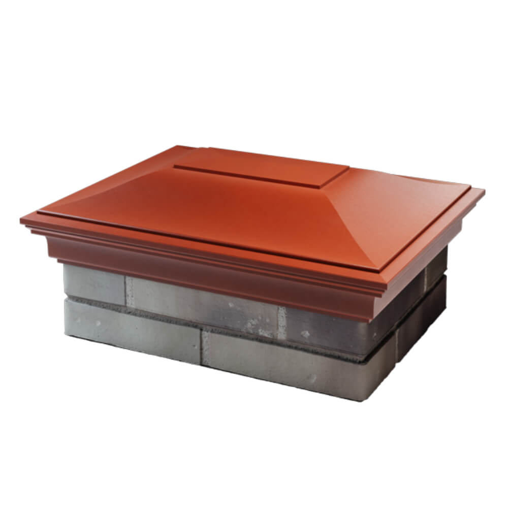 Колпак Zking Монблан Красный на столб 2х1.5 кирпича (515х385мм) в Первоуральске фото