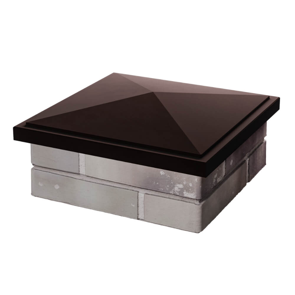 Колпак Zking БонаМоно Коричневый на столб 1.5х1.5 кирпича (385х385, 400х400мм) в Первоуральске фото