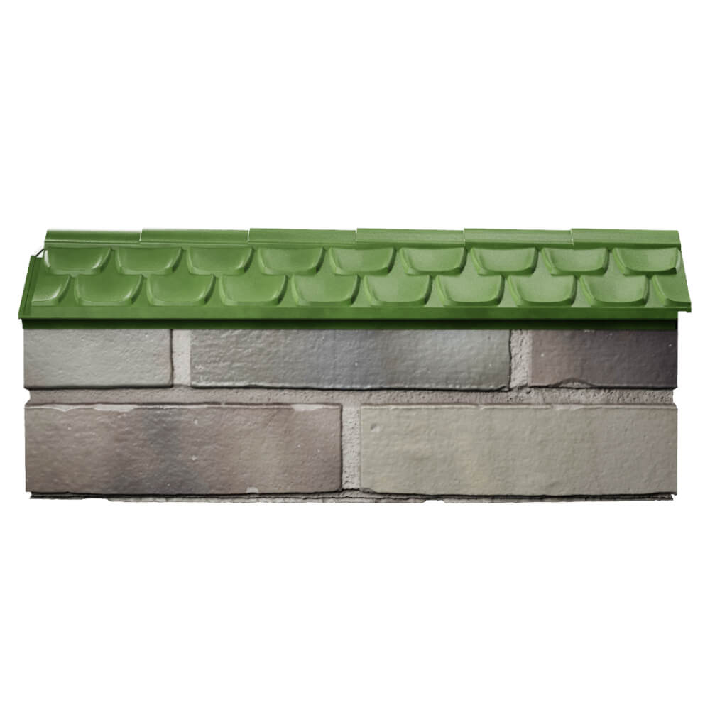 Парапет Zking Эльбрус Зеленый с посадкой на 0.5 кирпича (130мм) в Первоуральске фото