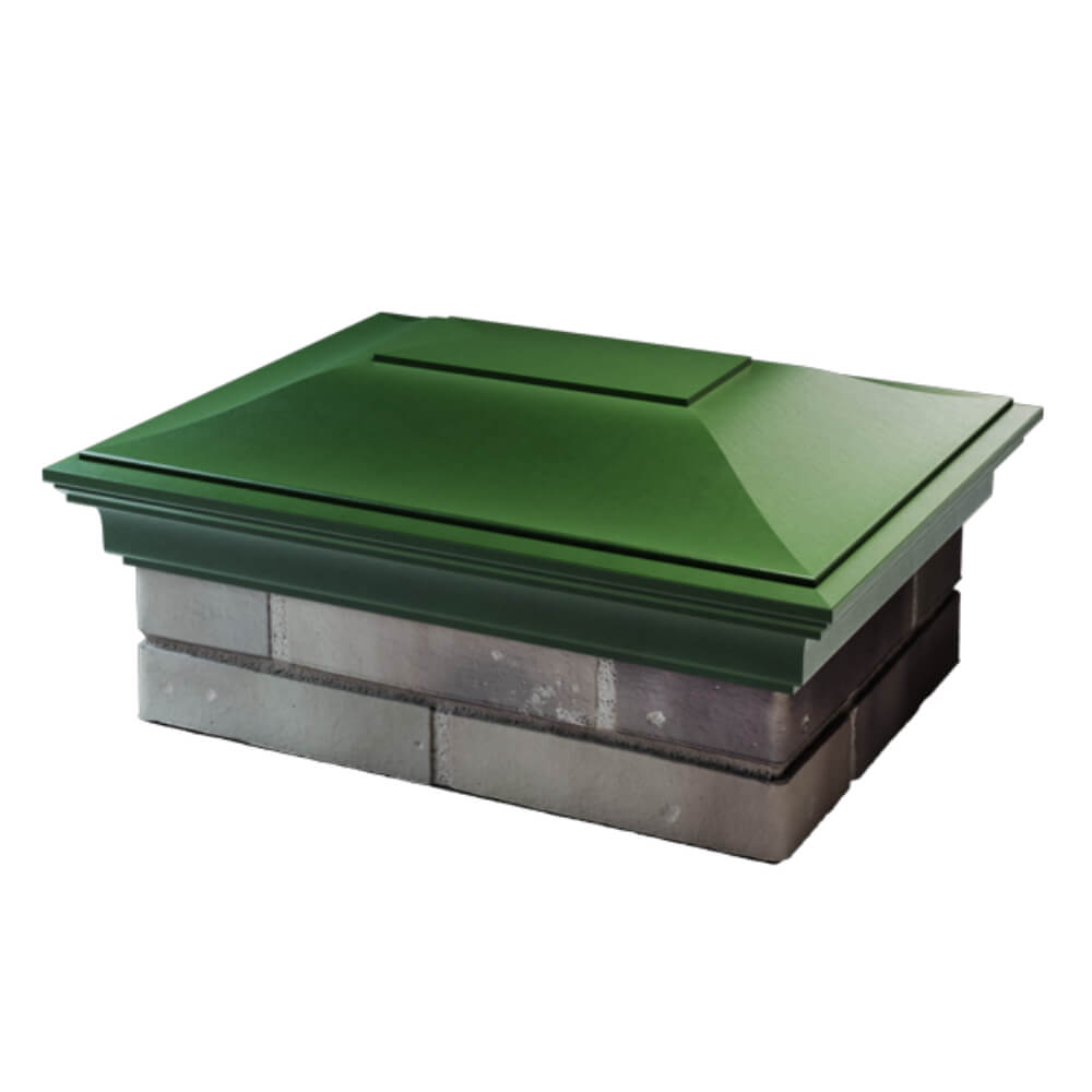 Колпак Zking Монблан Зеленый на столб 2х1.5 кирпича (515х385мм) в Первоуральске фото