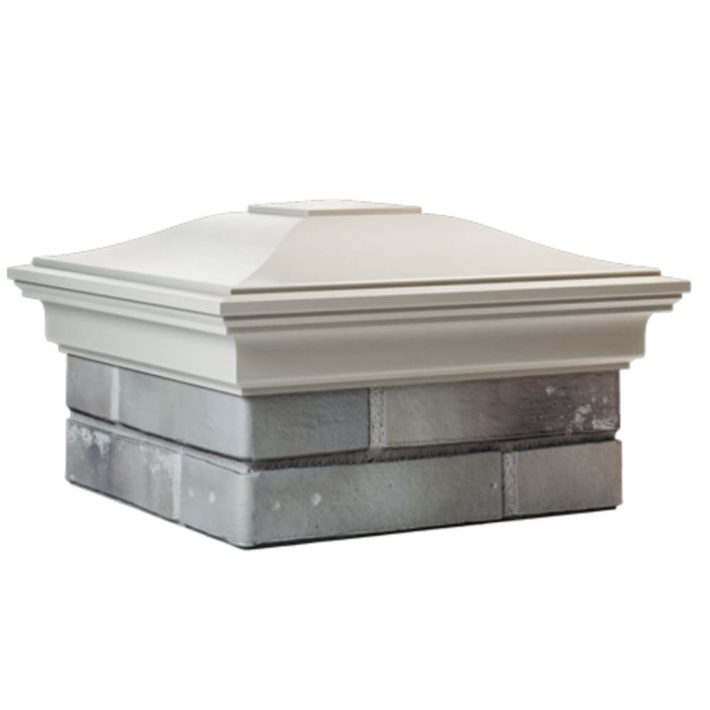 Колпак Zking Монблан Бежевый на столб 1.5х1.5 кирпича (385х385мм) в Первоуральске фото