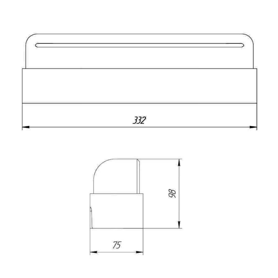 LED Светильник для шаговой плиты STONE Графитовый Серый 330х75х98мм в Первоуральске фото