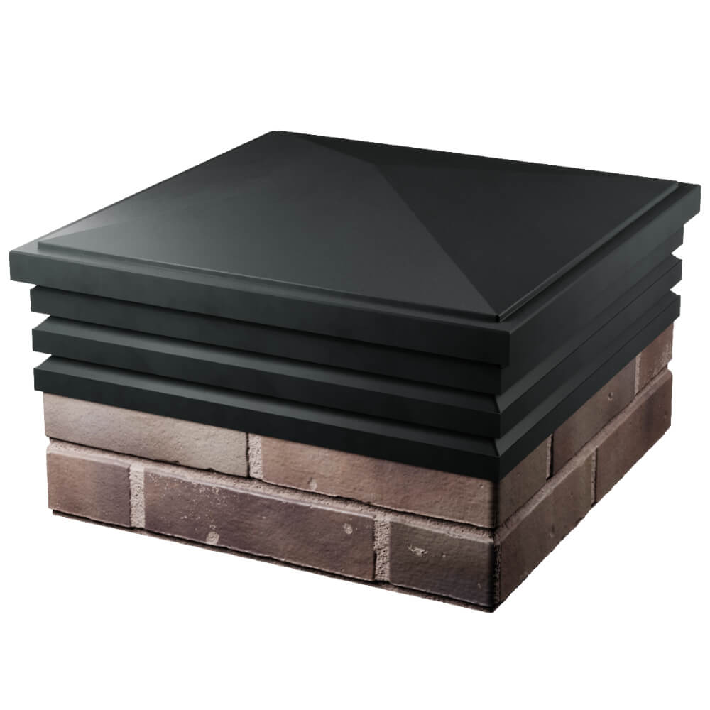 Колпак Zking Бона ХайТек Черный на столб 2х2 кирпича (513х513мм) в Первоуральске фото