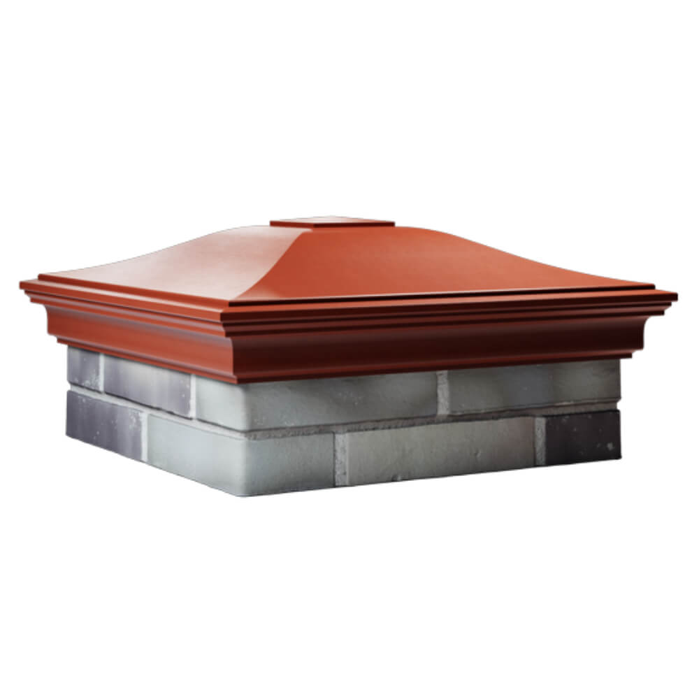 Колпак Zking Монблан Красный на столб 2х2 кирпича (515х515мм) в Первоуральске фото