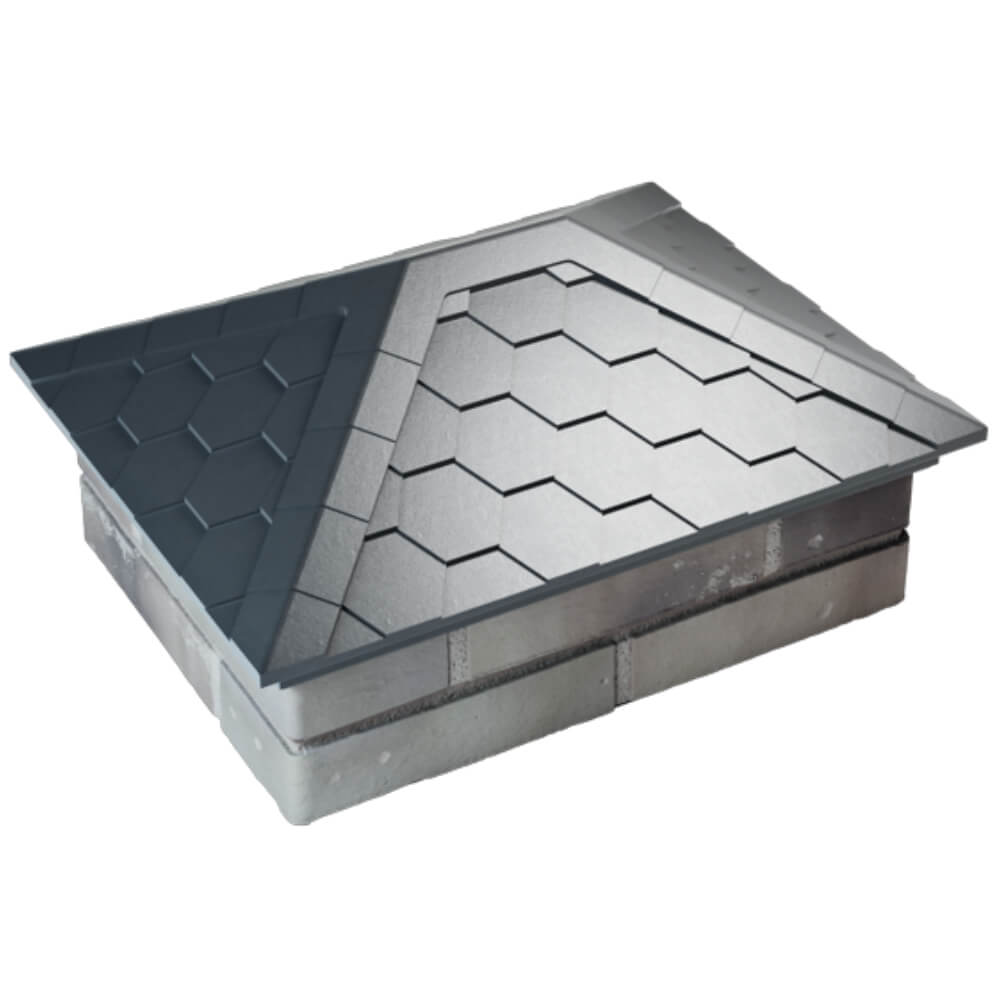 Колпак Zking Эверест Серый на столб 2х1.5 кирпича (520х390мм) Первоуральск фото