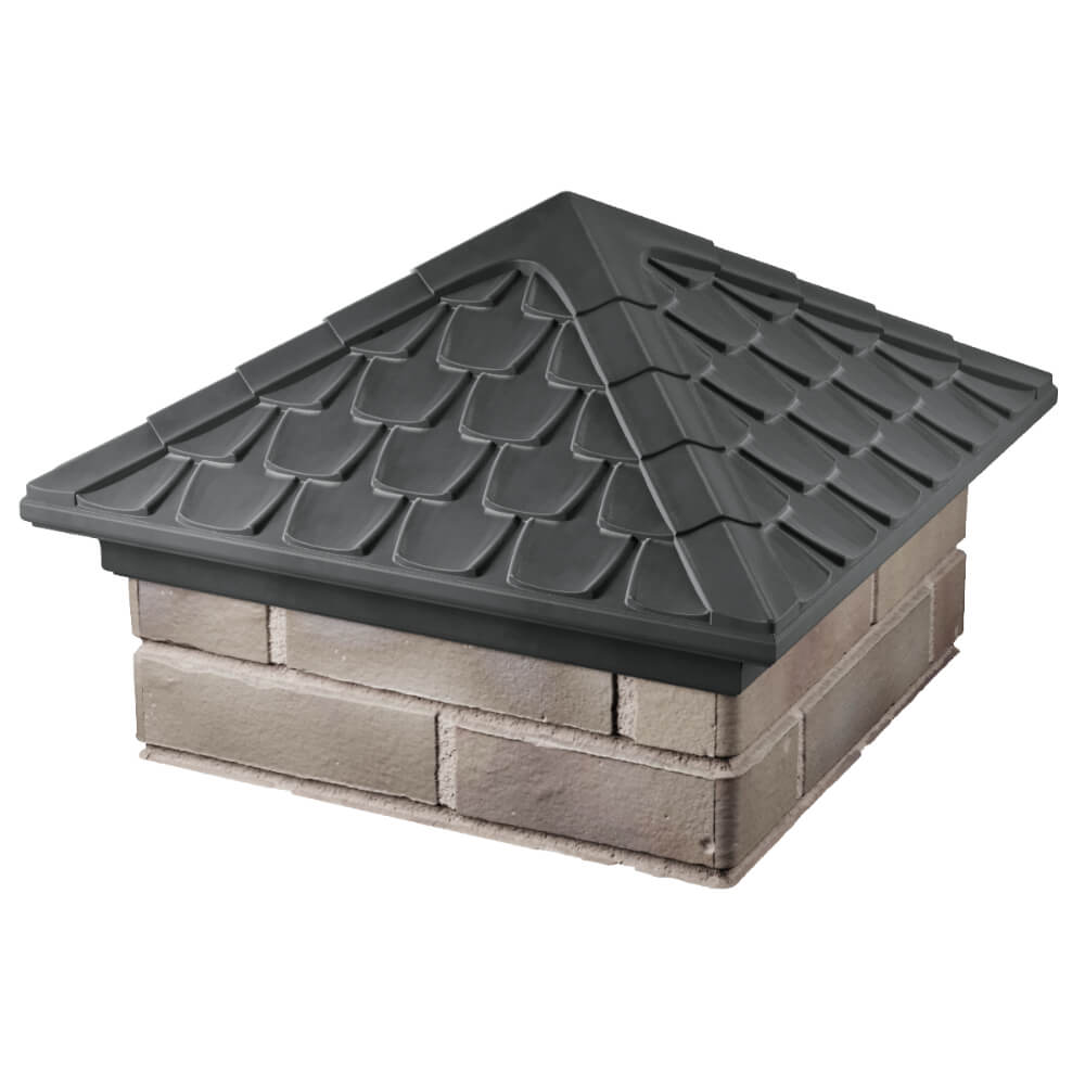 Колпак Zking Эльбрус Серый на столб 1.5х1.5 кирпича (385х385мм) в Первоуральске фото