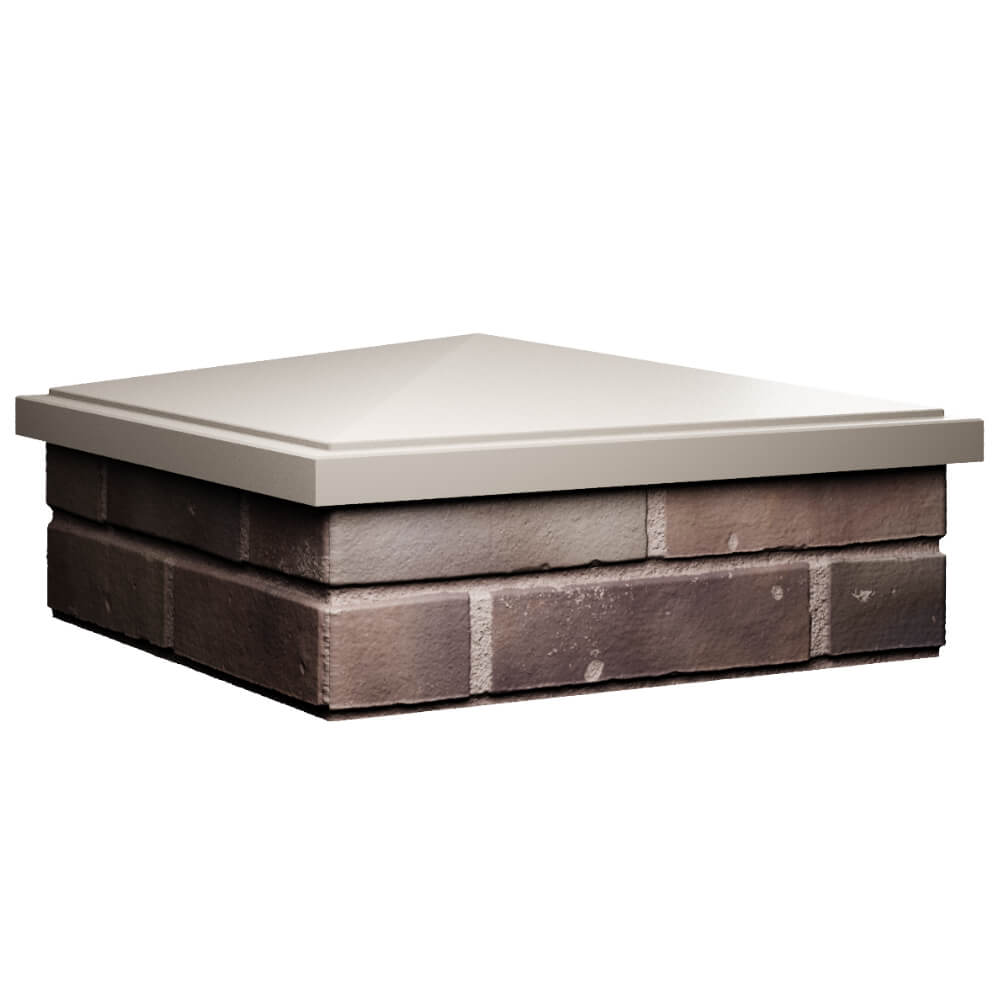 Колпак Zking БонаМоно Бежевый на столб 2х2 кирпича (515х515, 530х530мм) в Первоуральске фото