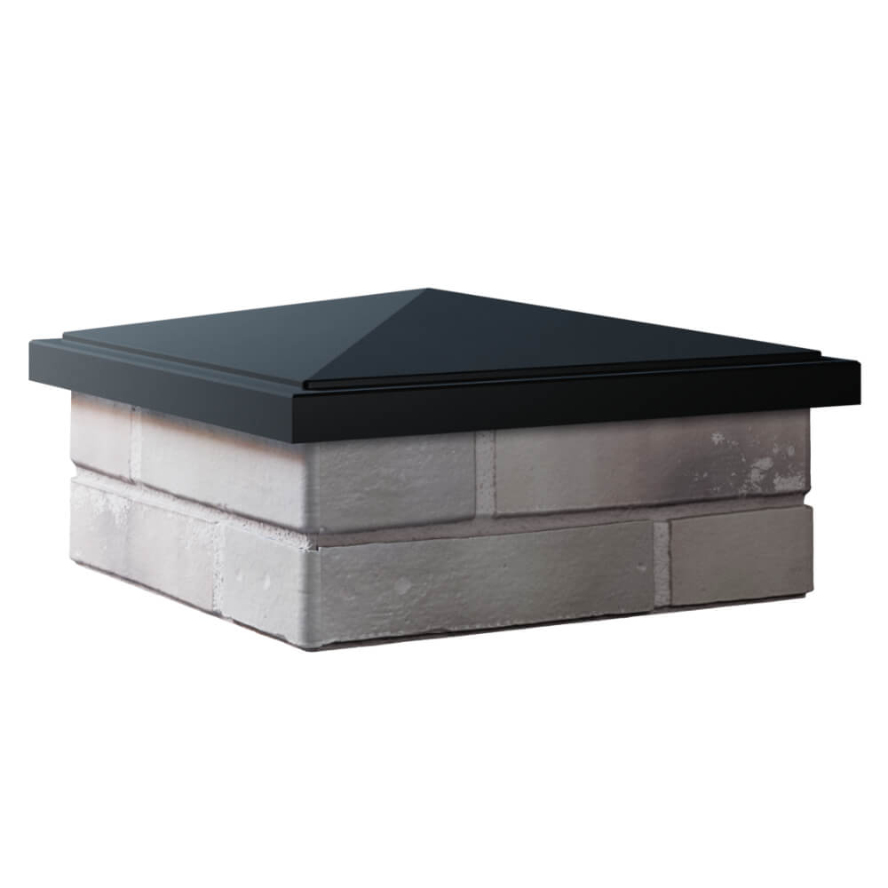 Колпак Zking БонаМоно Черный на столб 1.5х1.5 кирпича (385х385, 400х400мм) в Первоуральске фото