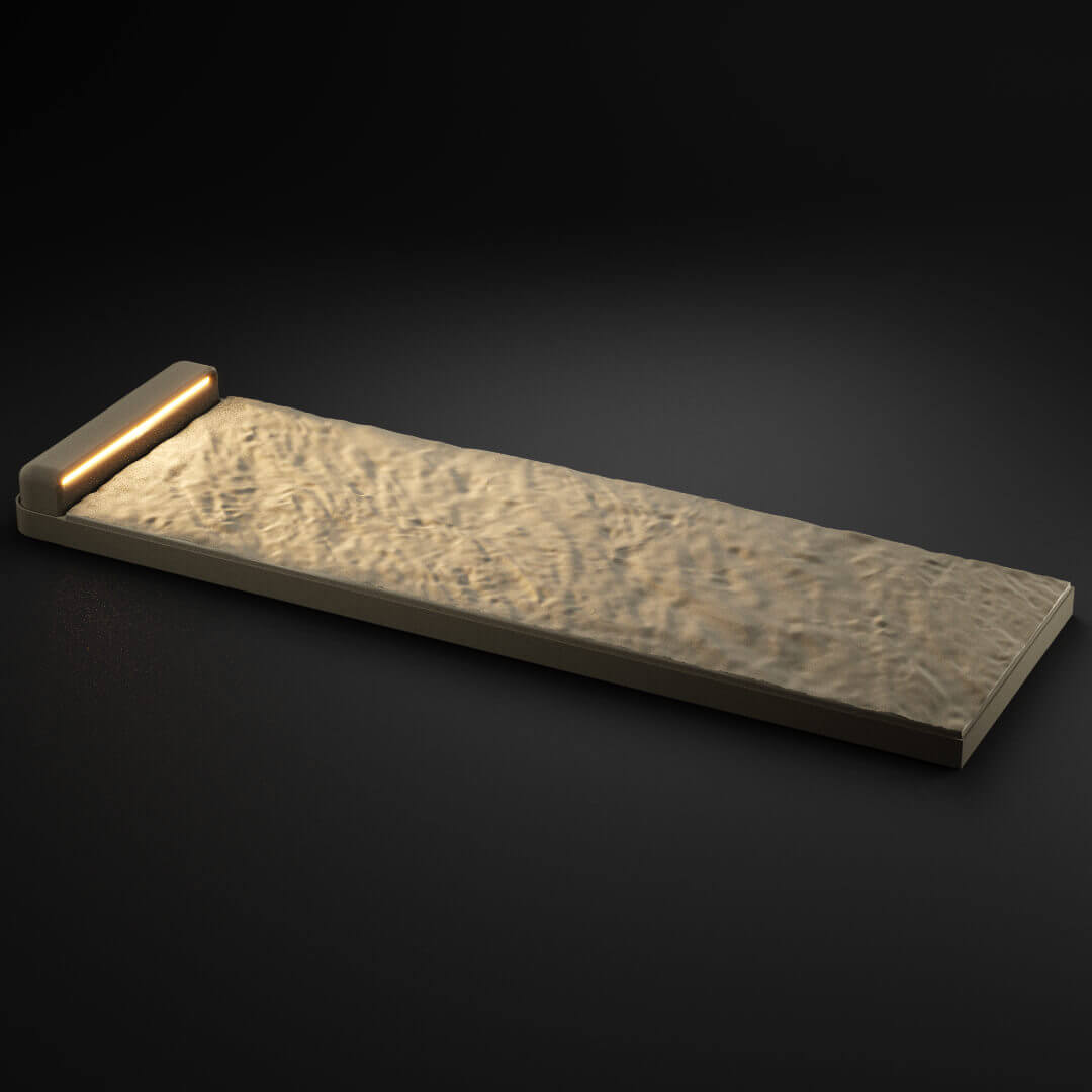 LED Светильник для шаговой плиты STONE Светлая Галька 330х75х98мм в Первоуральске фото