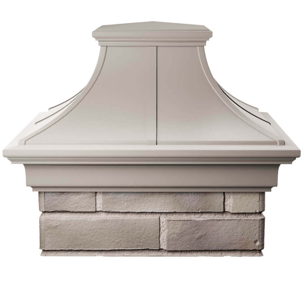 Колпак Zking Монблан Премиум Бежевый на столб 1.5х1.5 кирпича (385х385мм) Первоуральск фото