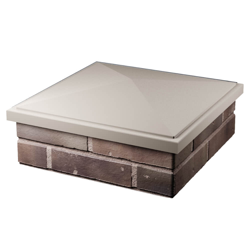 Колпак Zking БонаМоно Бежевый на столб 2х2 кирпича (515х515, 530х530мм) в Первоуральске фото