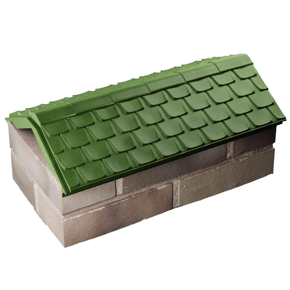 Парапет Zking Эльбрус Зеленый с посадкой на 1 кирпич (255мм) в Первоуральске фото