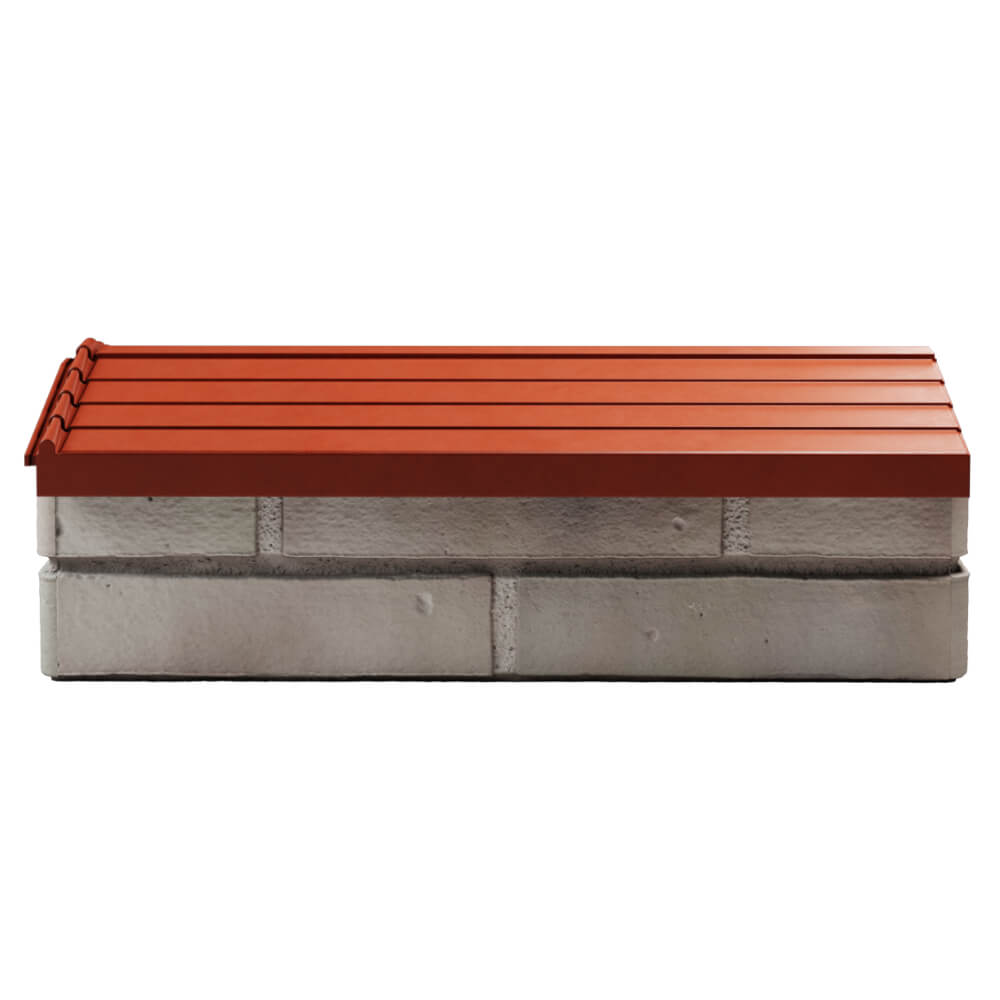 Парапет Zking Бона ХайТек Красный с посадкой на 1 кирпич (200/225/255мм) в Первоуральске фото