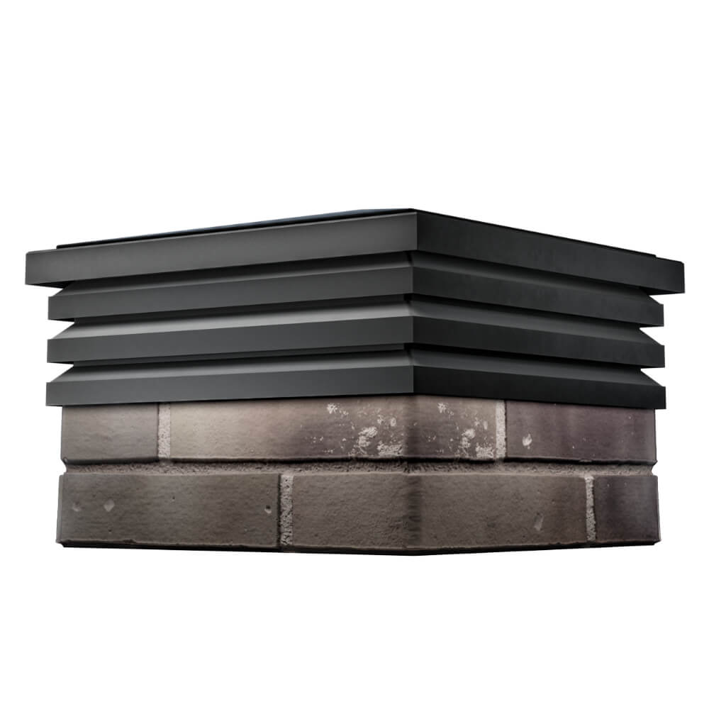 Колпак Zking Бона ХайТек Черный на столб 1.5х1.5 кирпича (385х385мм) в Первоуральске фото