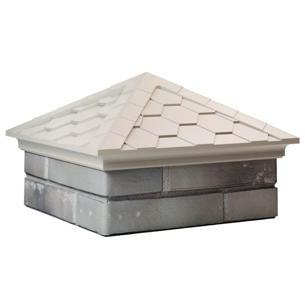 Колпак Zking Эверест Бежевый на столб 1.5х1.5 кирпича (390х390мм) в Первоуральске фото