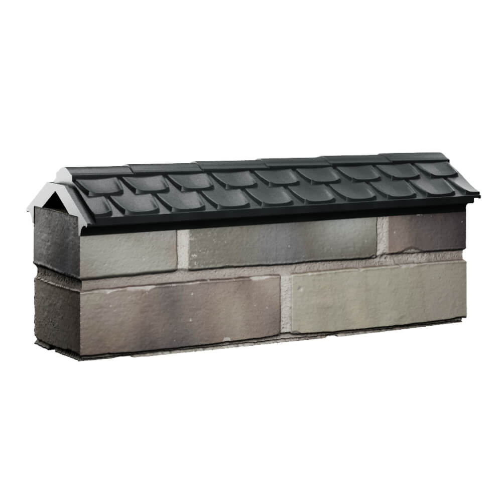 Парапет Zking Эльбрус Черный с посадкой на 0.5 кирпича (130мм) Первоуральск фото