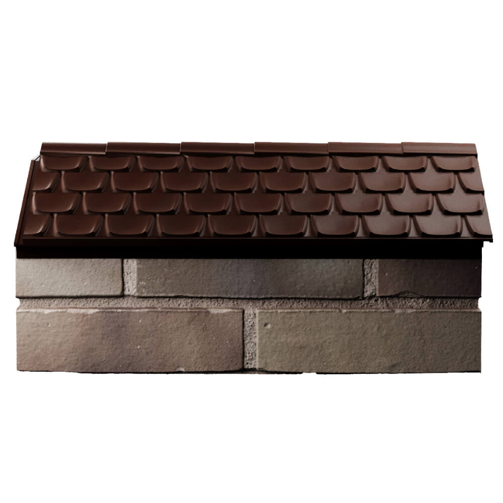 Парапет Zking Эльбрус Коричневый с посадкой на 1 кирпич (255мм) в Первоуральске фото