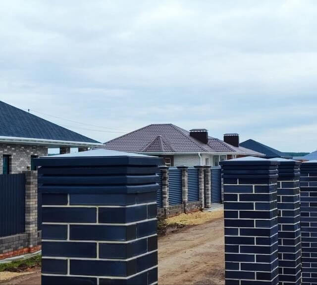 Колпак Zking Бона ХайТек Серый на столб 1.5х1.5 кирпича (385х385мм) в Первоуральске фото