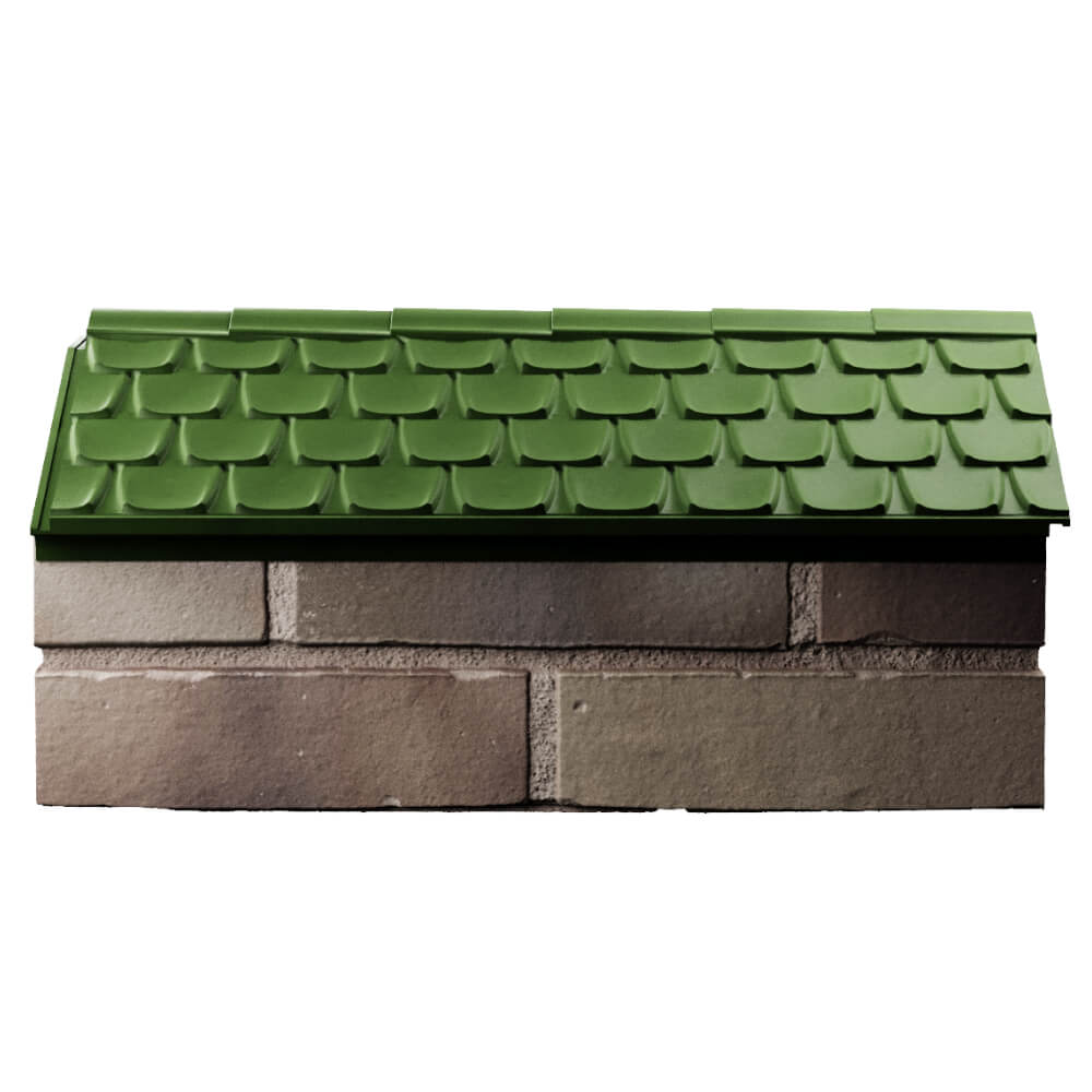 Парапет Zking Эльбрус Зеленый с посадкой на 1 кирпич (255мм) в Первоуральске фото