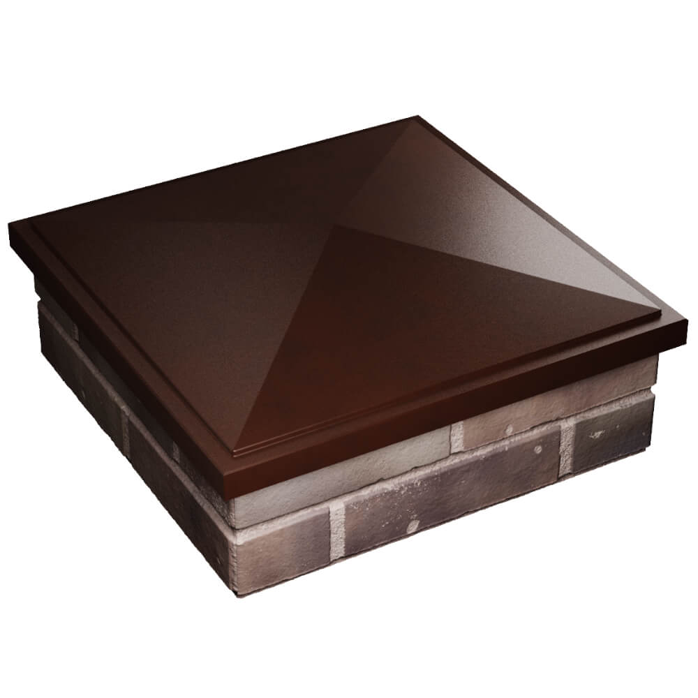 Колпак Zking БонаМоно Коричневый на столб 2х2 кирпича (515х515, 530х530мм) в Первоуральске фото