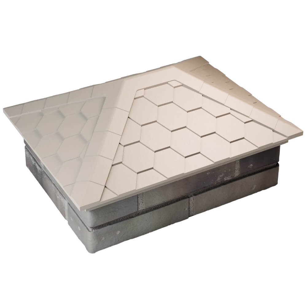 Колпак Zking Эверест Бежевый на столб 2х1.5 кирпича (520х390мм) Первоуральск фото