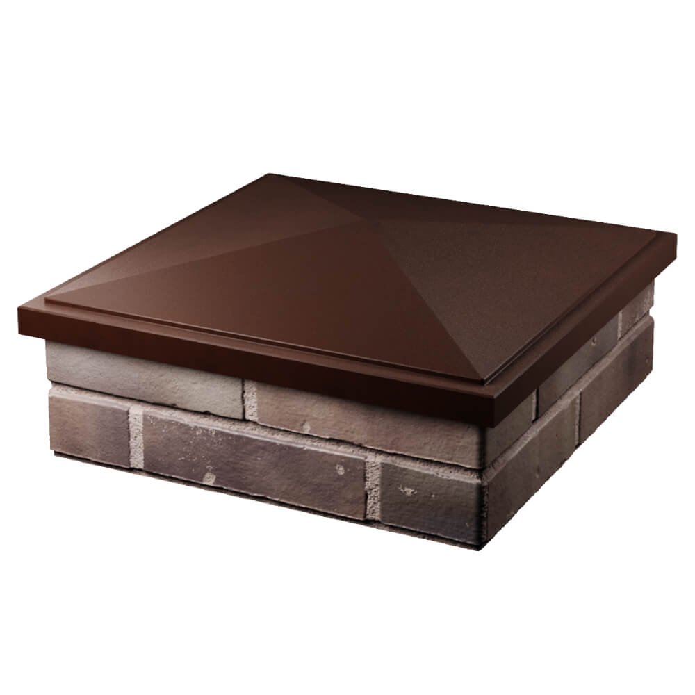 Колпак Zking БонаМоно Коричневый на столб 2х2 кирпича (515х515, 530х530мм) в Первоуральске фото