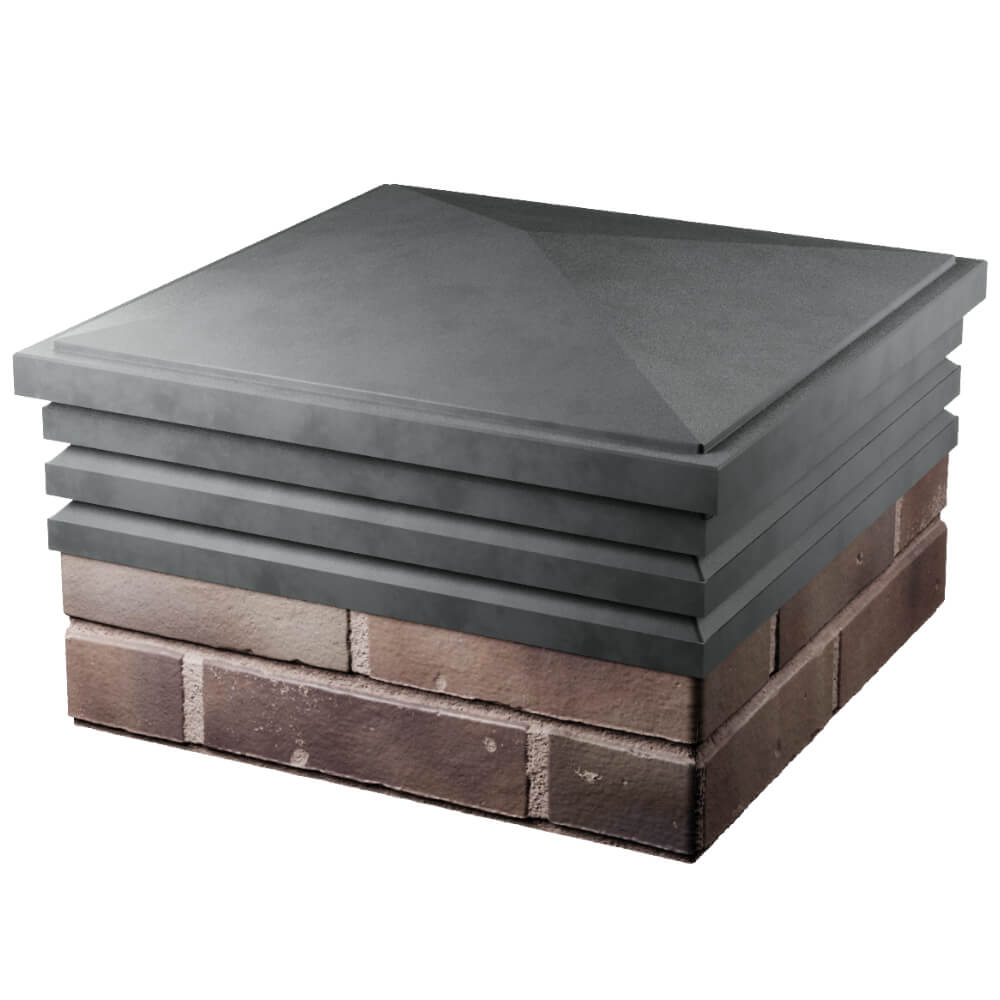 Колпак Zking Бона ХайТек Серый на столб 2х2 кирпича (513х513мм) в Первоуральске фото