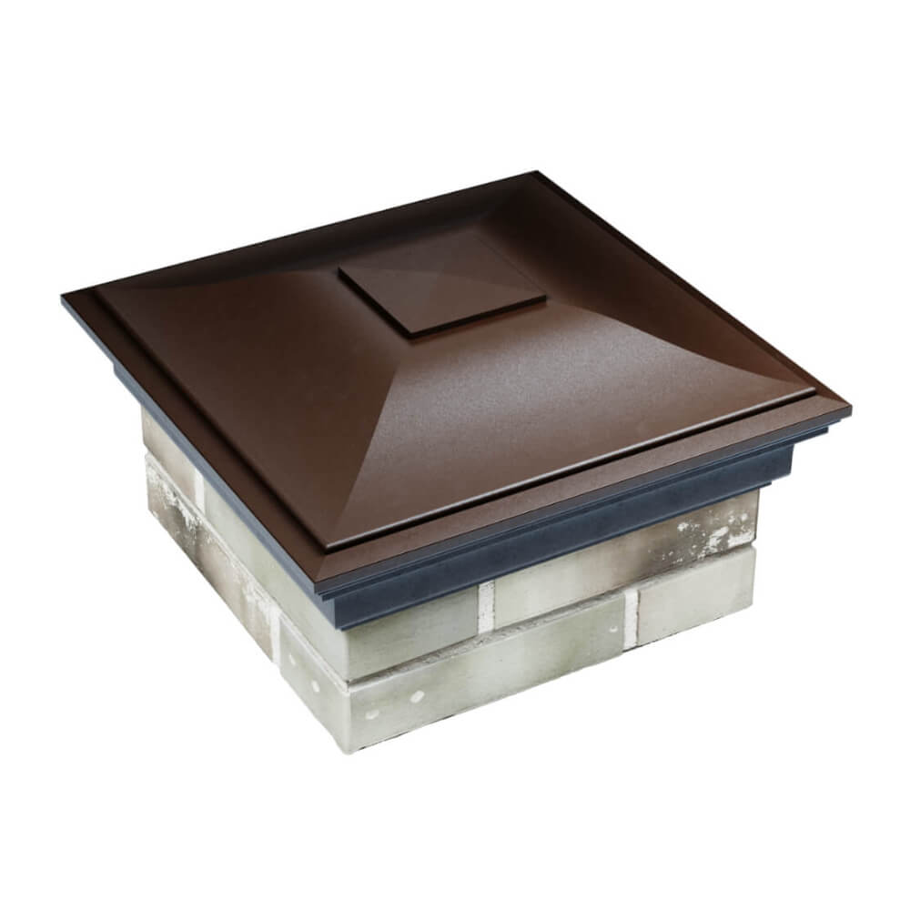 Колпак Zking Монблан Коричневый на столб 1.5х1.5 еврокирпича 0.7НФ (355х355мм) в Первоуральске фото