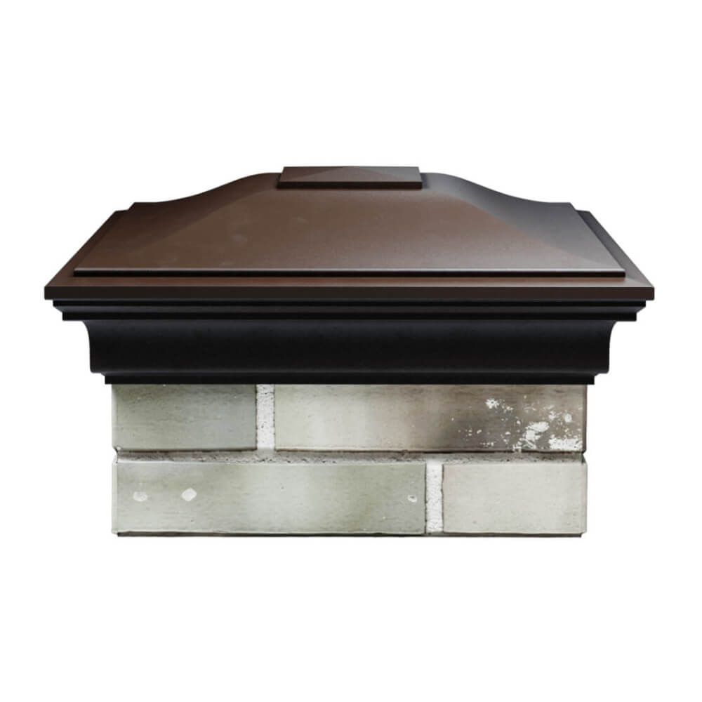 Колпак Zking Монблан Коричневый на столб 1.5х1.5 еврокирпича 0.7НФ (355х355мм) Первоуральск фото