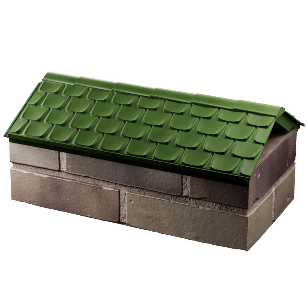 Парапет Zking Эльбрус Зеленый с посадкой на 1 кирпич (255мм) в Первоуральске фото