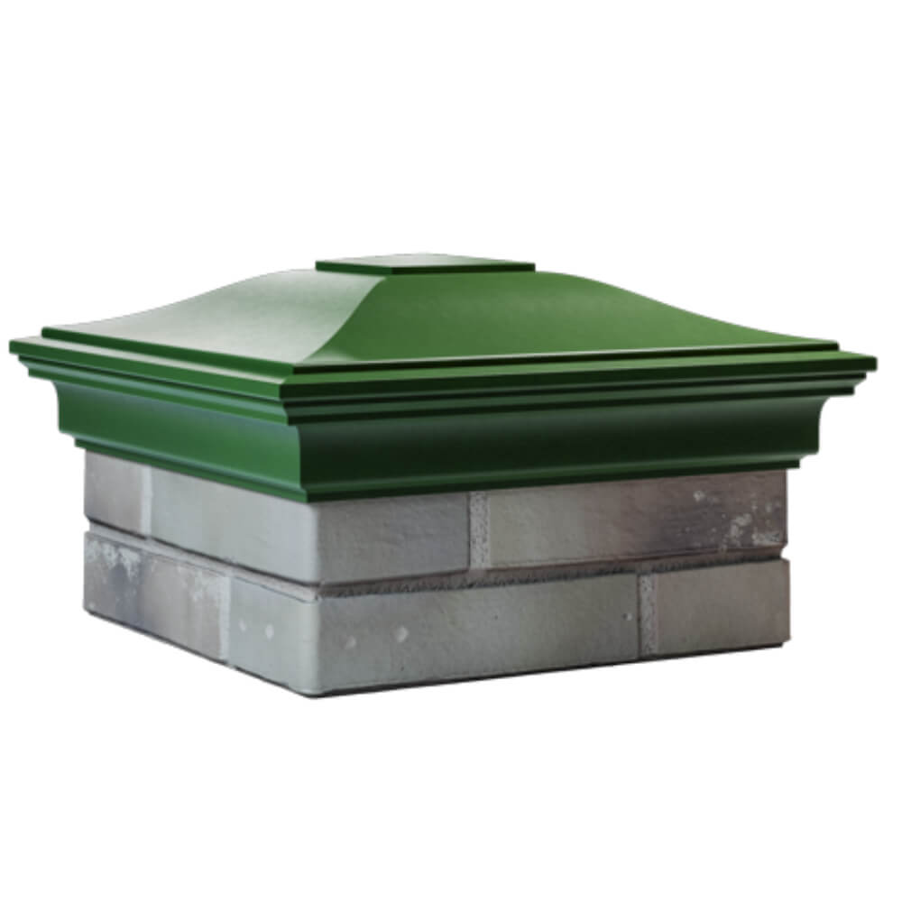 Колпак Zking Монблан Зеленый на столб 1.5х1.5 кирпича (385х385мм) в Первоуральске фото