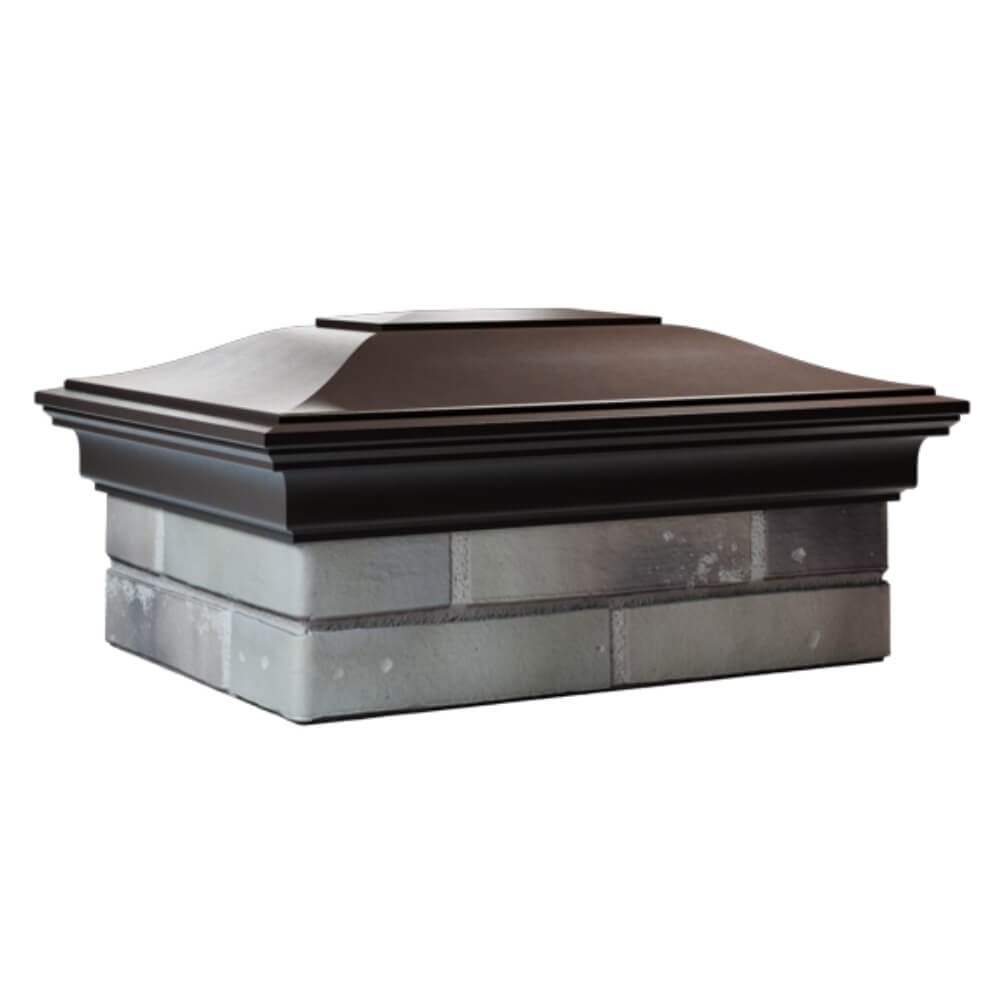 Колпак Zking Монблан Коричневый на столб 2х1.5 кирпича (515х385мм) в Первоуральске фото