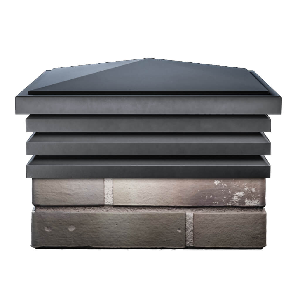 Колпак Zking Бона ХайТек Серый на столб 1.5х1.5 кирпича (385х385мм) Первоуральск фото