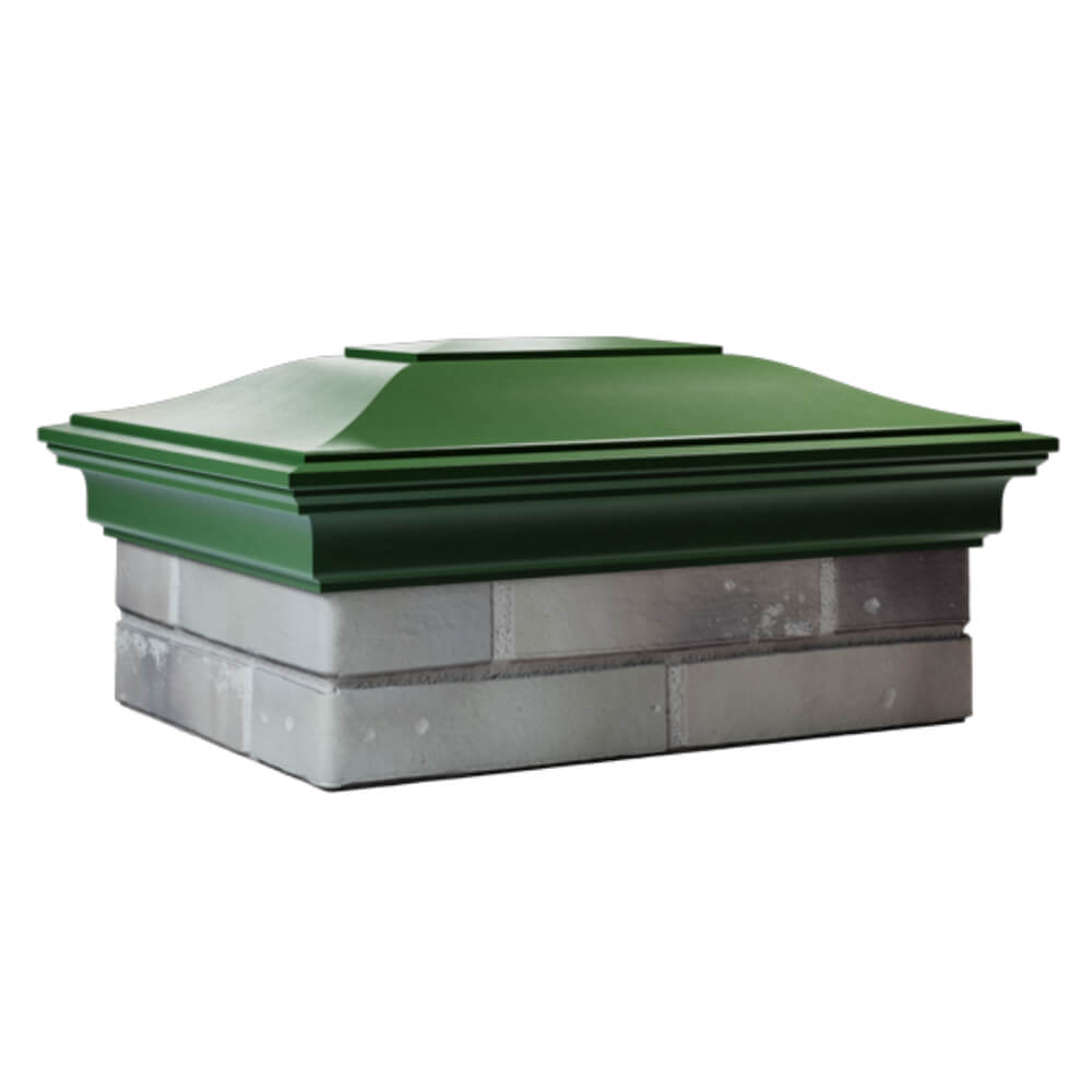 Колпак Zking Монблан Зеленый на столб 2х1.5 кирпича (515х385мм) в Первоуральске фото