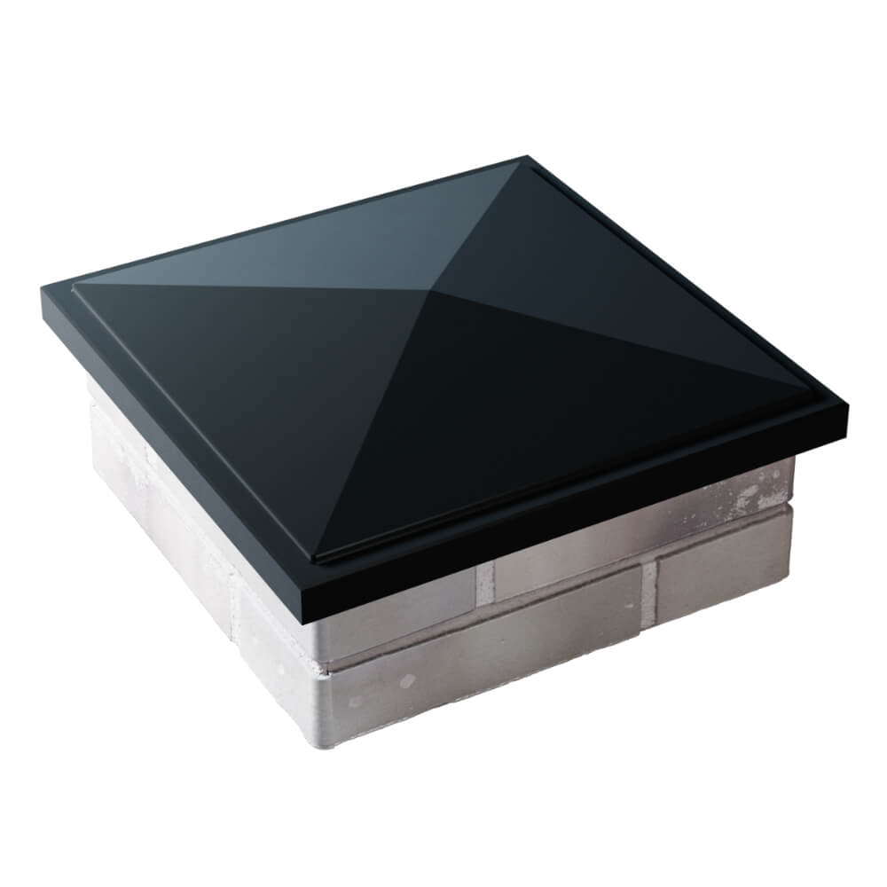 Колпак Zking БонаМоно Черный на столб 1.5х1.5 кирпича (385х385, 400х400мм) в Первоуральске фото