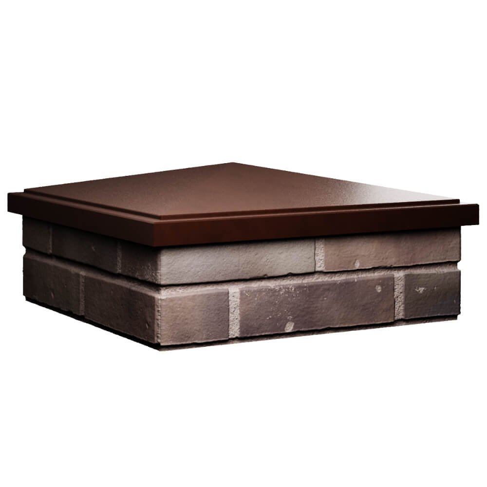 Колпак Zking БонаМоно Коричневый на столб 2х2 кирпича (515х515, 530х530мм) в Первоуральске фото