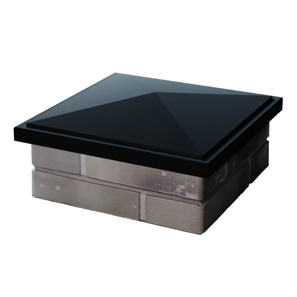 Колпак Zking БонаМоно Черный на столб 1.5х1.5 кирпича (385х385, 400х400мм) в Первоуральске фото