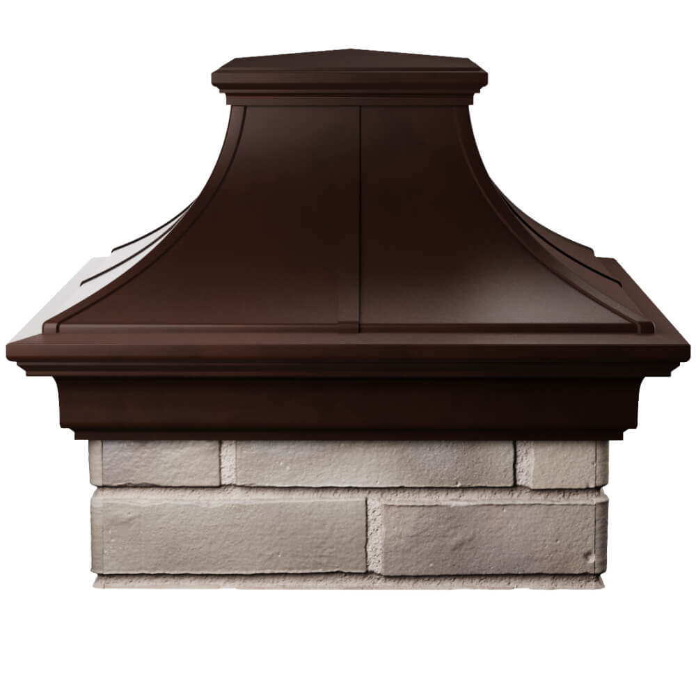 Колпак Zking Монблан Премиум Коричневый на столб 1.5х1.5 кирпича (385х385мм) Первоуральск фото