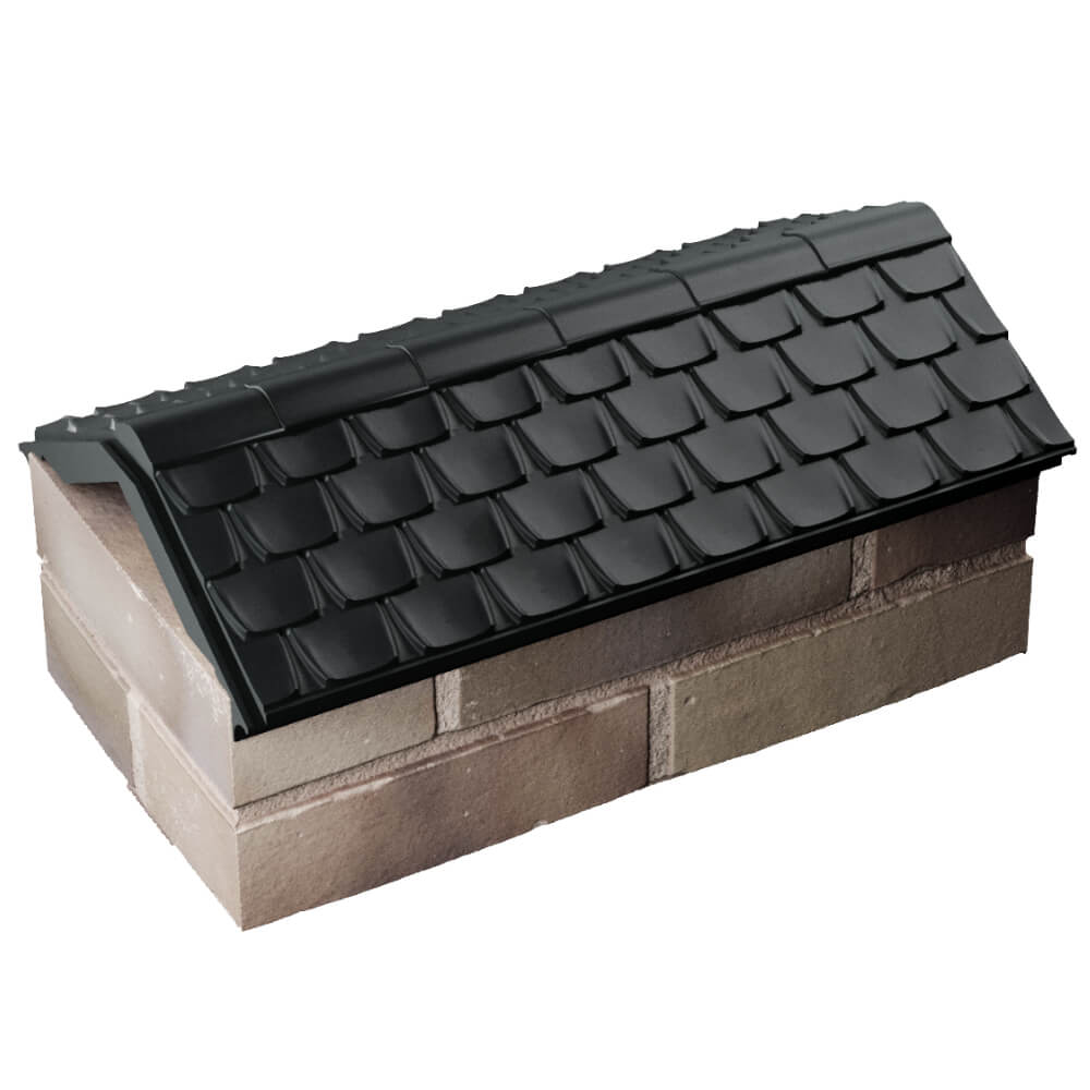 Парапет Zking Эльбрус Черный с посадкой на 1 кирпич (255мм) в Первоуральске фото