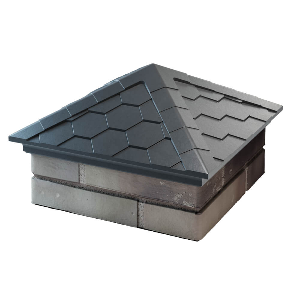 Колпак Zking Эверест Серый на столб 1.5х1.5 кирпича (390х390мм) в Первоуральске фото