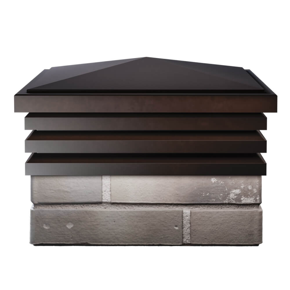 Колпак Zking Бона ХайТек Коричневый на столб 1.5х1.5 кирпича (385х385мм) Первоуральск фото